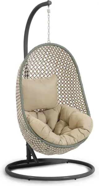 Cira, Outdoor hanging chair with stand, multicolour, H197x105x105 cm