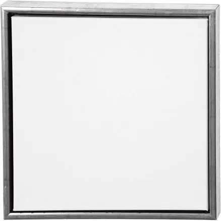 ArtistLine Canvas with frame, antique silver, white, depth 3 cm, size 44x44