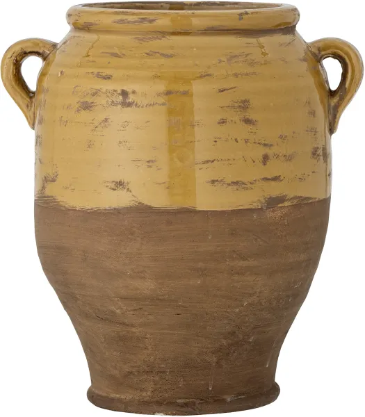 BLOOMINGVILLE Tao decorative flower pot - yellow terracotta (H:32)